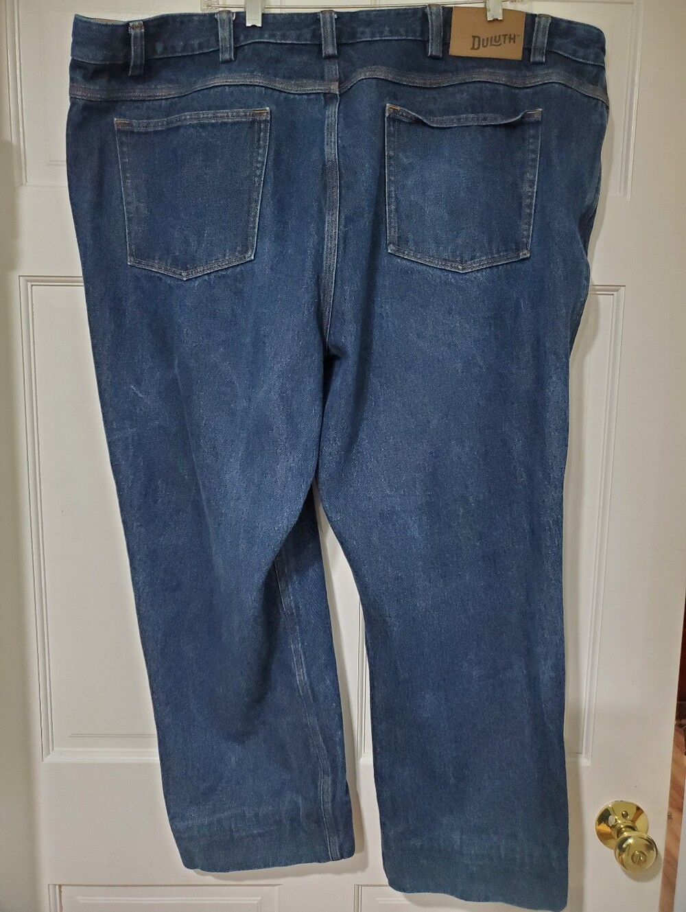 Duluth Trading Co. Ballroom Relaxed Fit Jeans Men's 46x32 Blue Workwear Denim